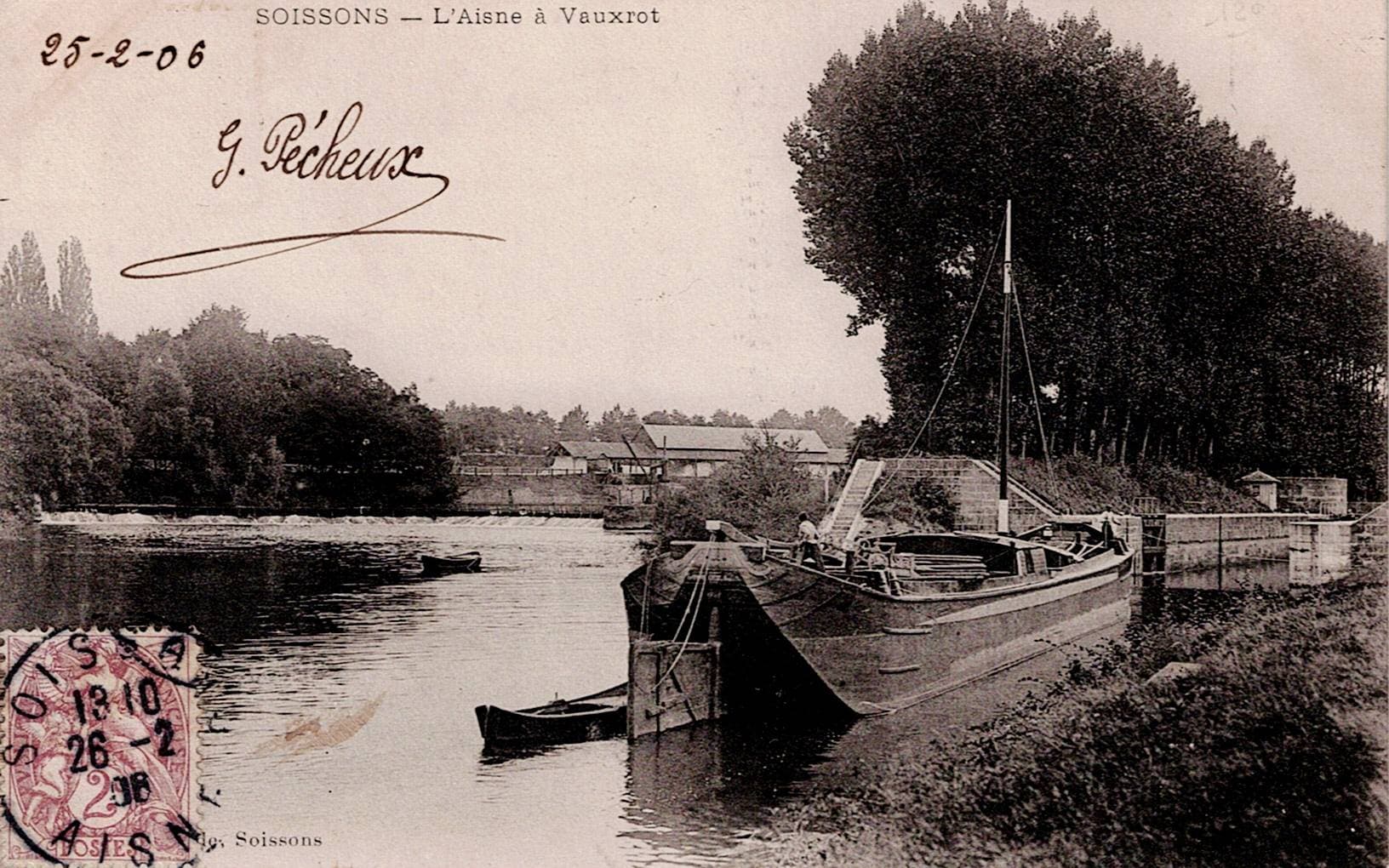 Soissons - L'Aisne à Vauxrot (1906)